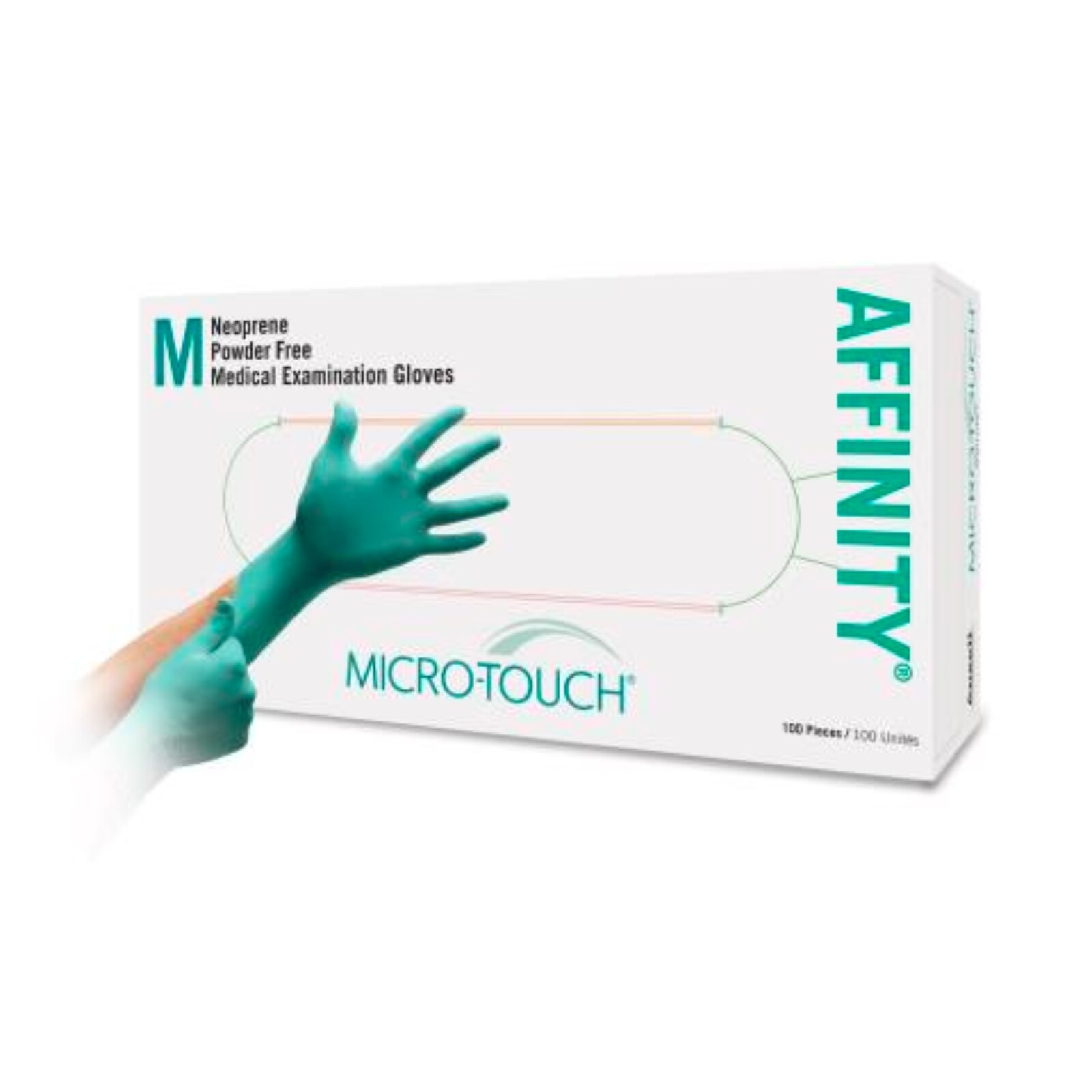 MICRO-TOUCH Affinity Neoprene Exam Gloves X-Small Green Non-Sterile 100/Bx thumbnail 11