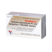 Orabloc Articaine 4% w/EPI 1:100k 50/Bx