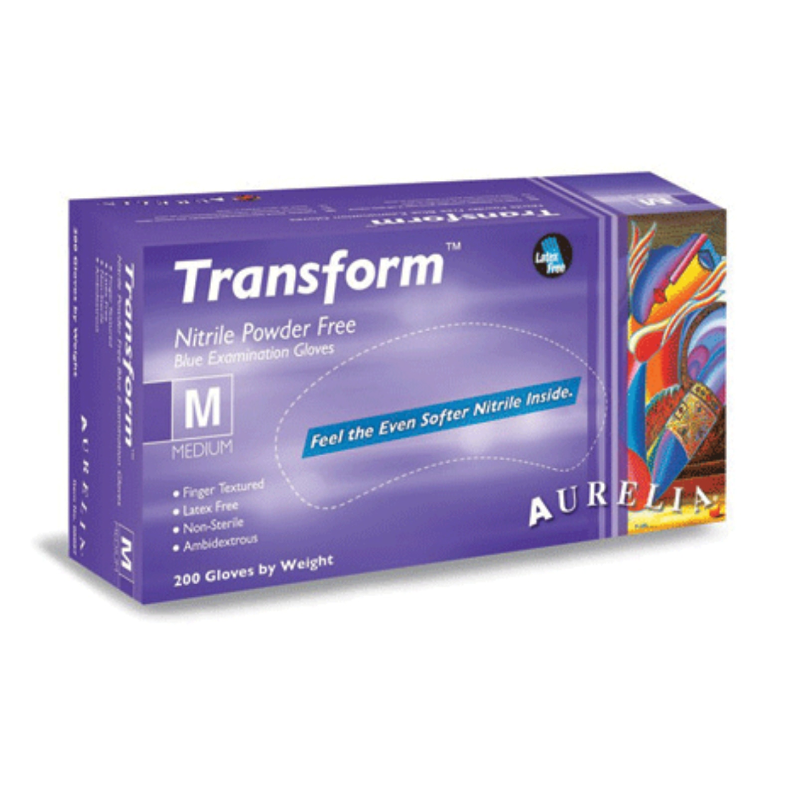 Aurelia Transform TransBlue Nitrile Gloves Small 200/Box thumbnail 3