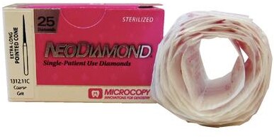 NeoDiamond Operative Diamond Single-Use Bur, FG, Pointed Cone, 1.2 mm, Coarse, 25/Pk, 1312.11C thumbnail 10