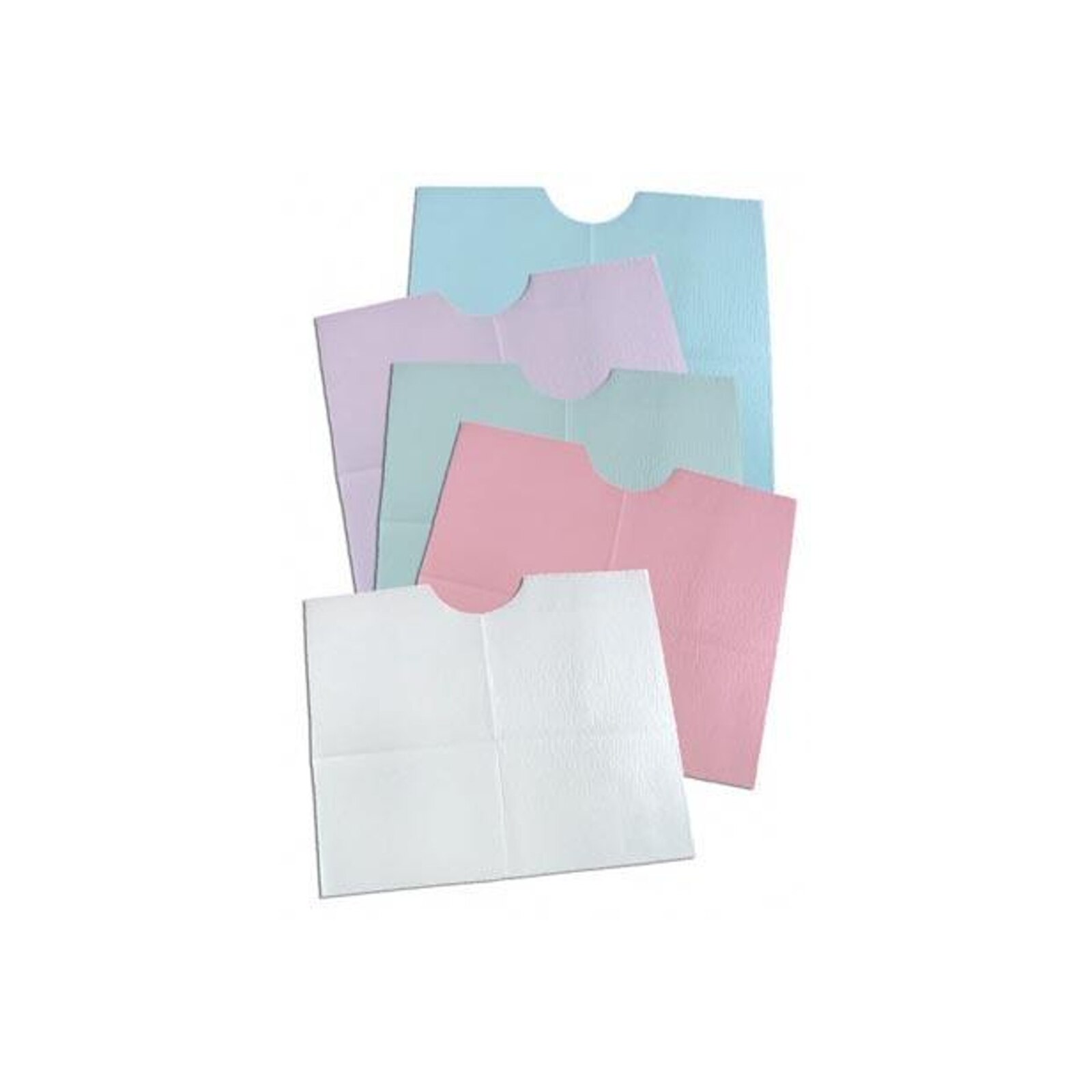 Tidi - Contour Neck Bib 17x18 3-Ply White 500/Cs thumbnail 3