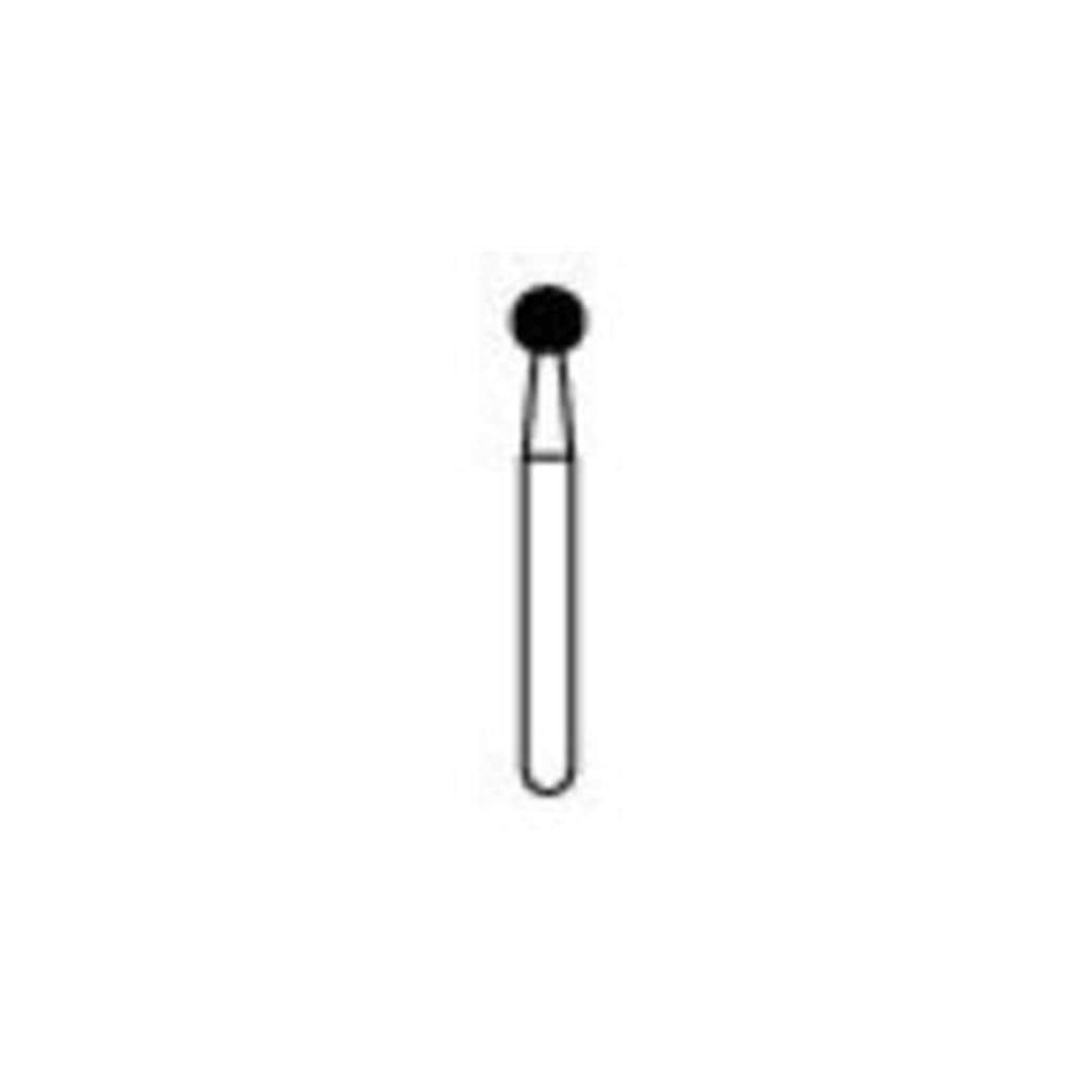 NTI Diamond Burs, HP, Round, # M801, 2.3 mm, Medium, Gray, 5/Pk, M801-023HP thumbnail 4