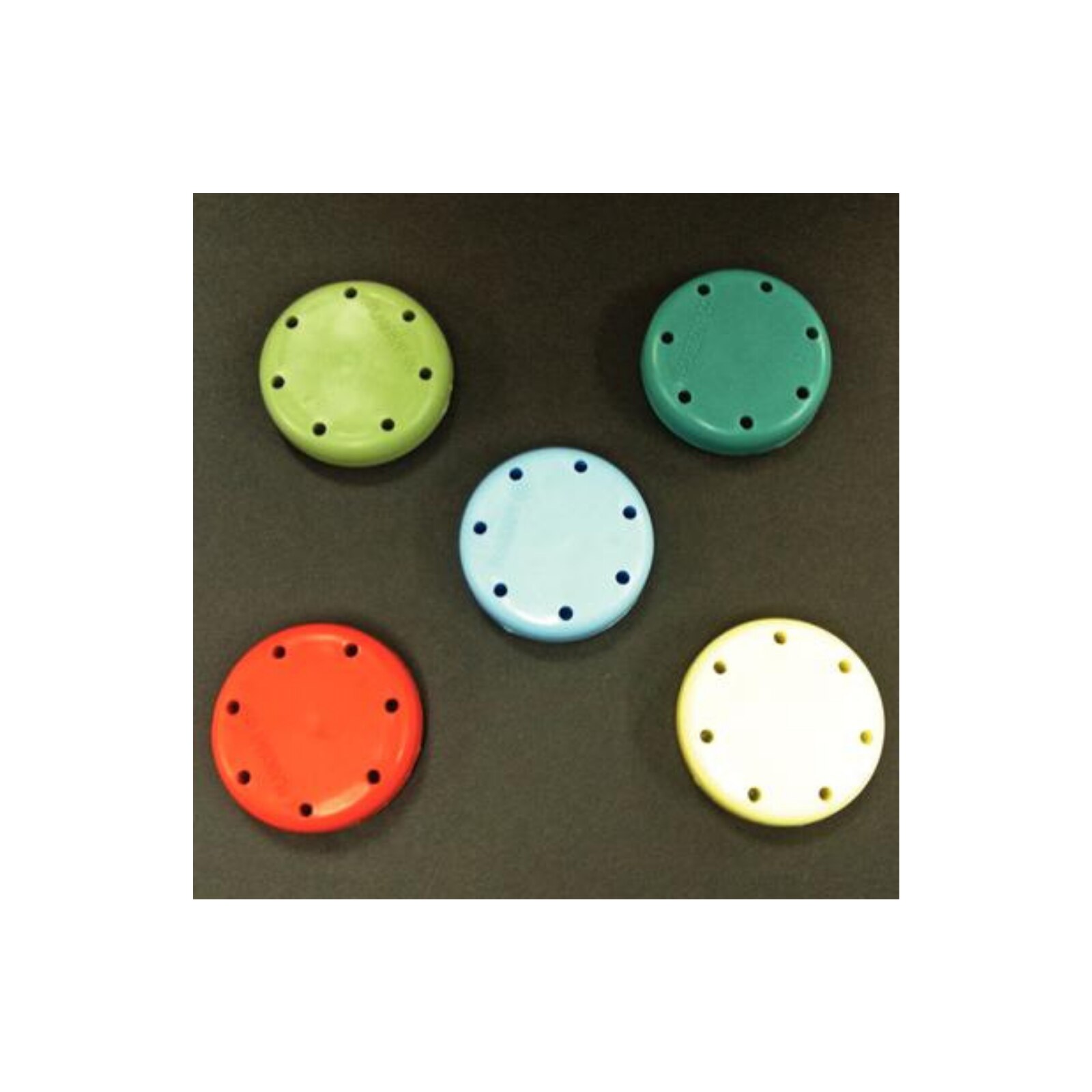 Magnetic Bur Block 7-Hole Small Round White, 400BS-1 thumbnail 4