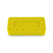 Silicone Magnetic Bur Block 14-Hole Rectangular Neon-Yellow