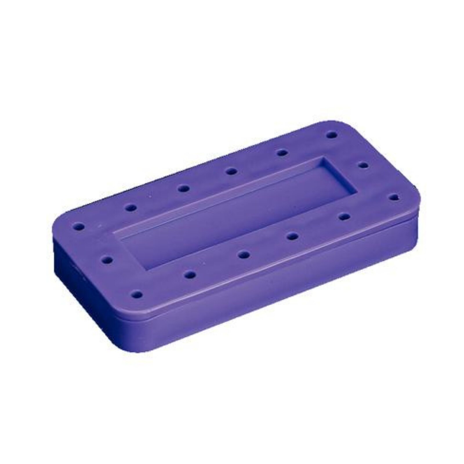 Magnetic Bur Block, 14-Hole, Rectangular, Neon Purple, 1/Pk, OR416 product image