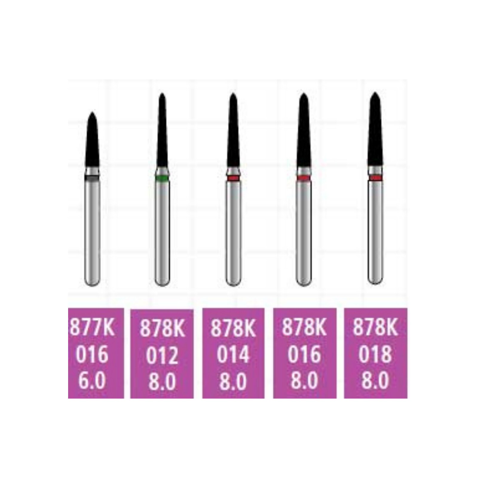 Alpen x1 Diamond Bur Friction Grip Coarse 878K-016C 25/Bx thumbnail 4