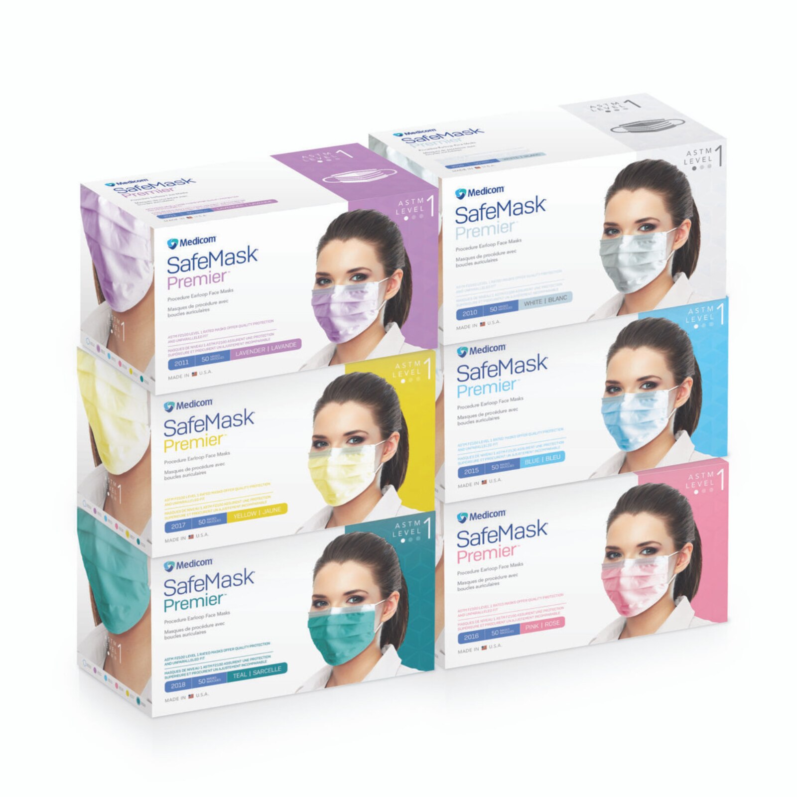 Safe-Mask Earloop Teal 50/Bx ASTM 1 thumbnail 3