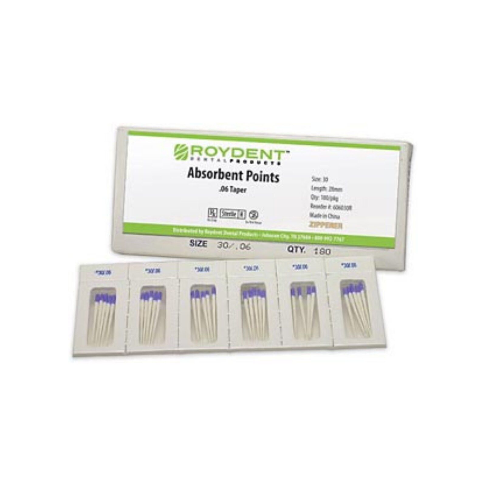 #20 Yellow .06 Taper Roydent Absorbent Points Cell Pack of 180 product image