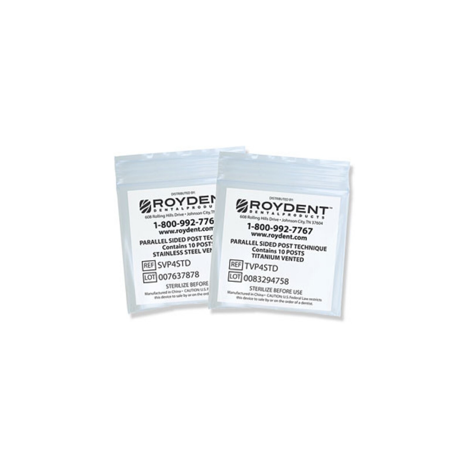 Stainless Steel Vented Post Size 7.0 1.75mm Blue 10/Pk - Stainless Steel Vented Post Size 7.0 1.75mm Blue 10/Pk - Image 1