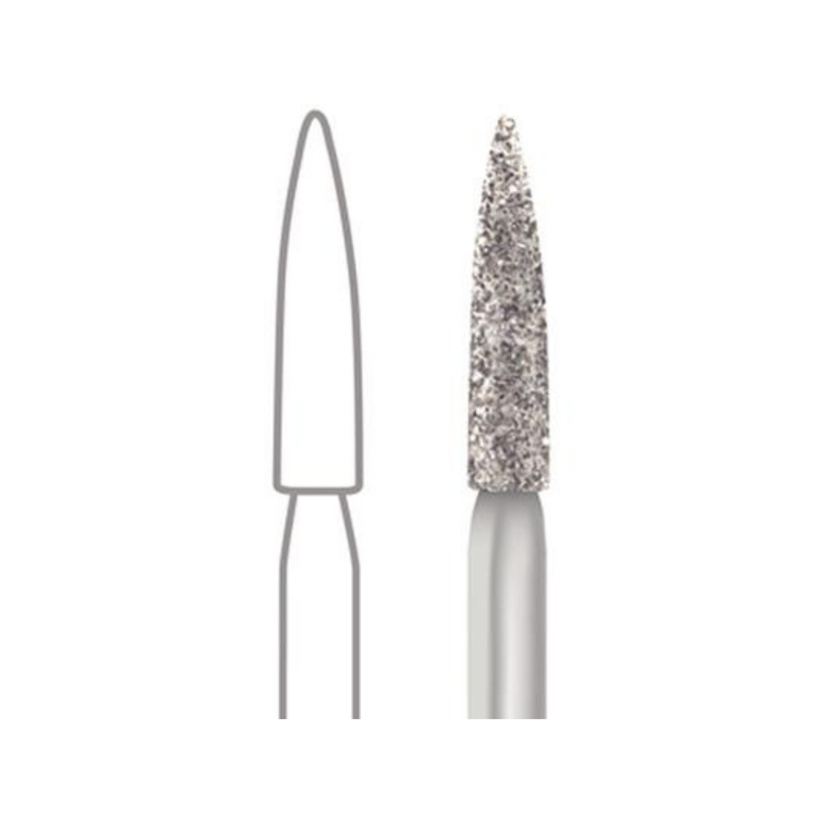 Diamond Bur Friction Grip Coarse 36011-018C 5/Pk thumbnail 3