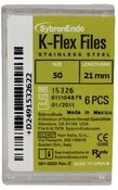 SybronEndo K-Flex Files SS 21mm #50 6/Bx