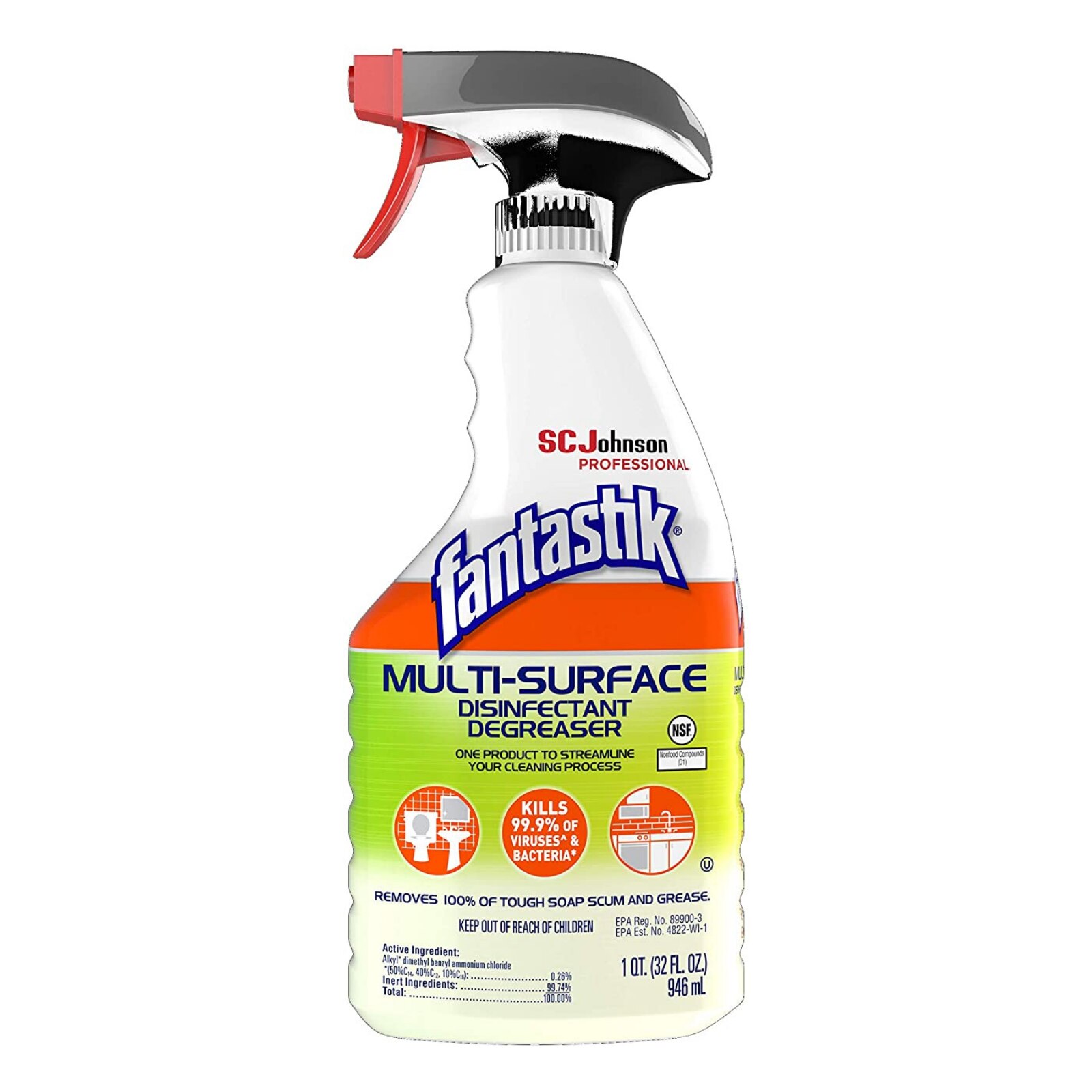 fantastik Multi-Surface Degreaser Disinfectant Sanitizer 32oz x 8/Cs thumbnail 17