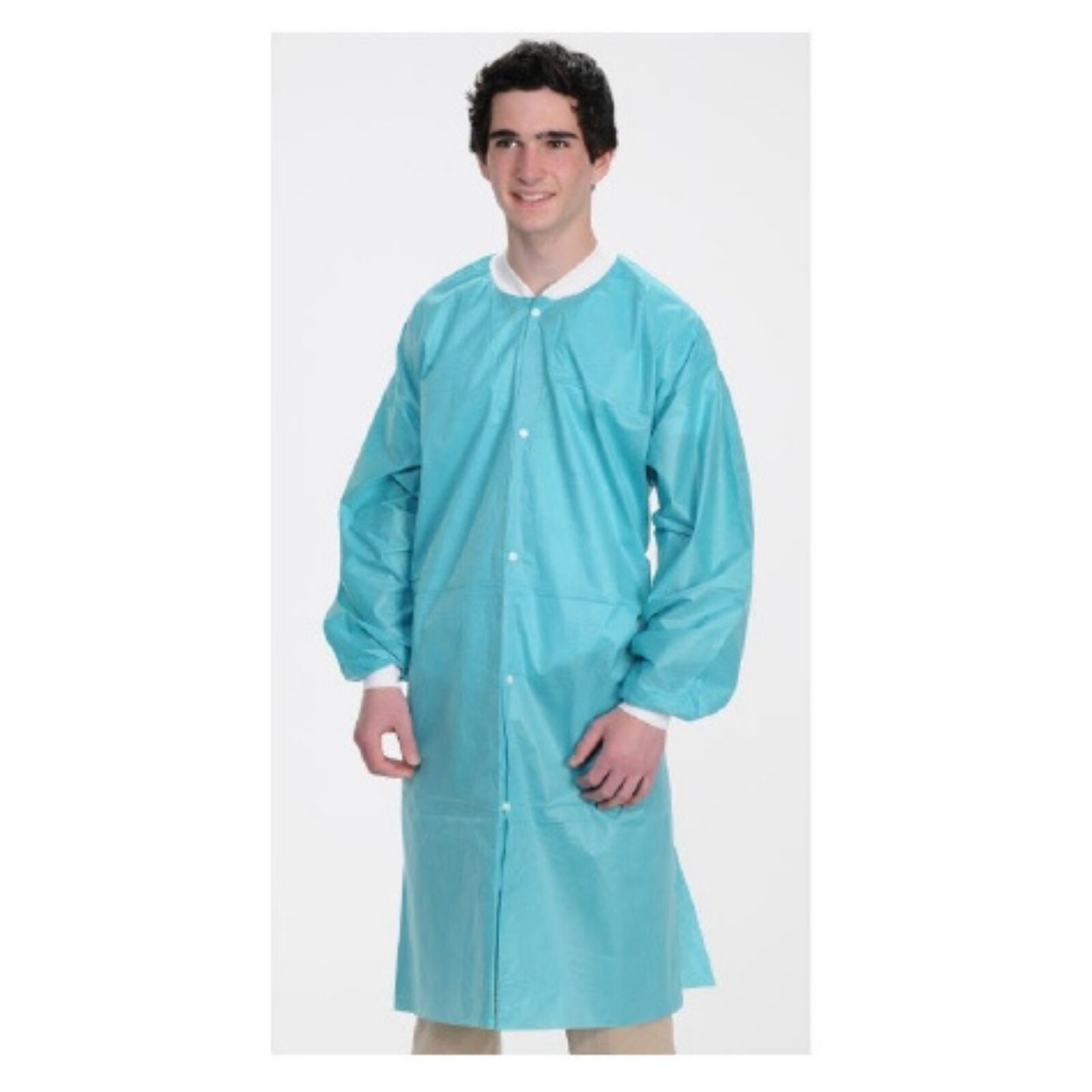 Easy-Breathe Teal LabCoat X-Large Latex-Free Fluid Resistant AAMI Level 2 Pack of 10 - Easy-Breathe Teal LabCoat X-Large Latex-Free Fluid Resistant AAMI Level 2 Pack of 10 - Image 1