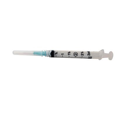 Hypodermic Syringes/Needle, with Luer Lock Tip, Regular Bevel, 3 ml, 21 Ga x 1.5", Green, 100/Pk thumbnail 7