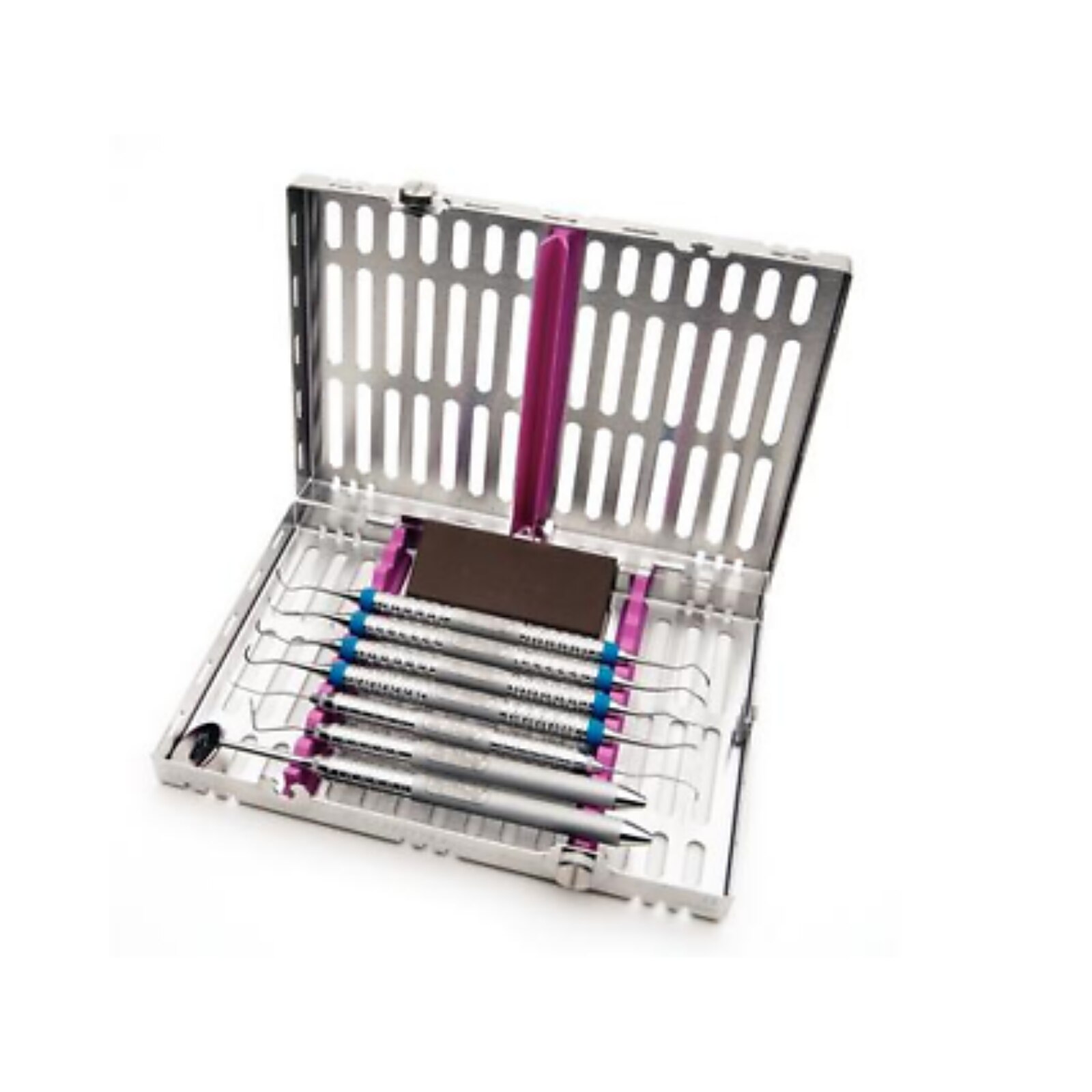 Instrument Cassette Stainless Steel Medium Raspberry 10 Instruments Ea - Instrument Cassette Stainless Steel Medium Raspberry 10 Instruments Ea - Image 1