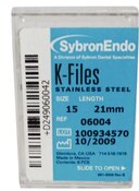 SybronEndo K-Files SS 21mm #15 6/Bx