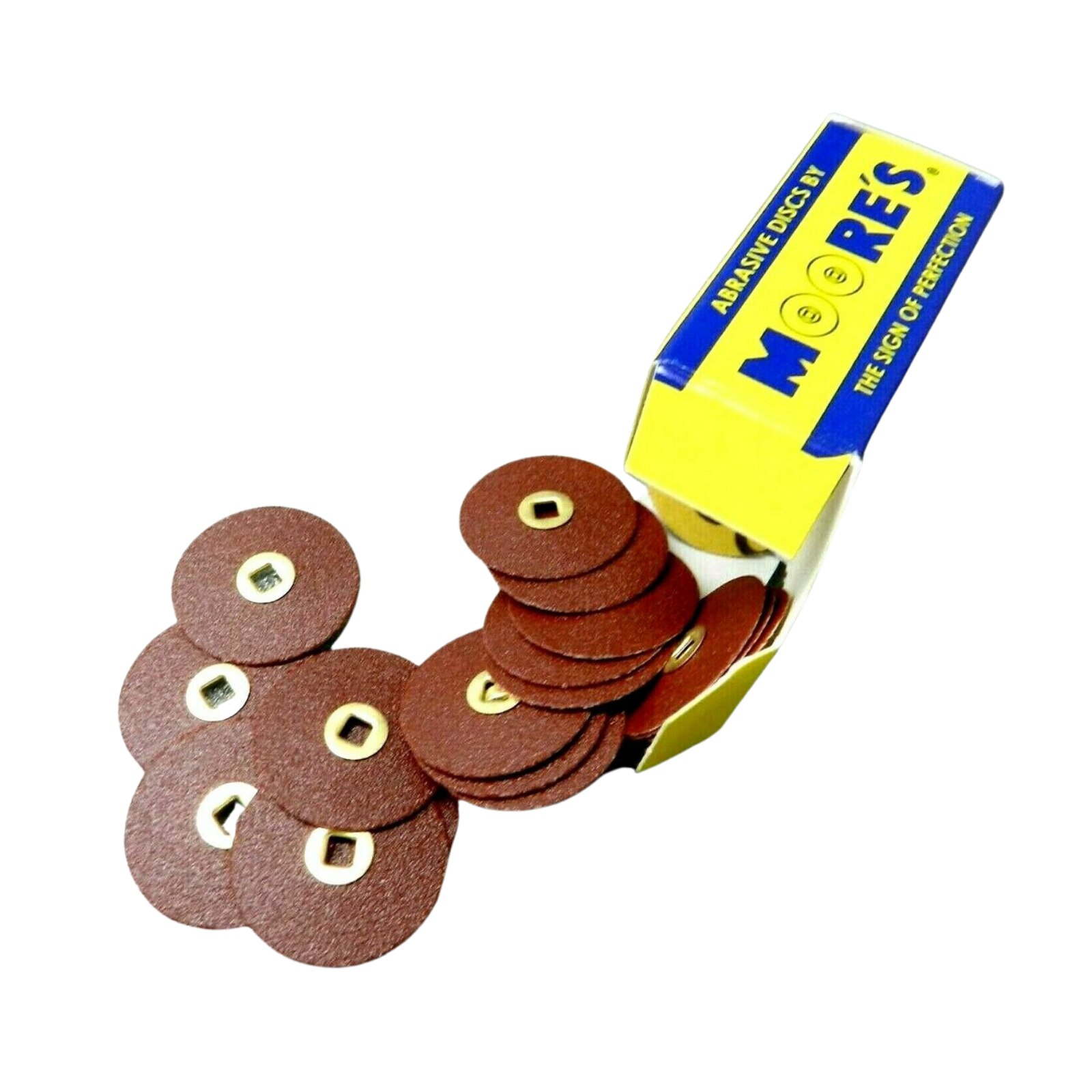 Paper Discs Brass Center 3/4" Adalox Fine 200/Pk - Paper Discs Brass Center 3/4" Adalox Fine 200/Pk - Image 1