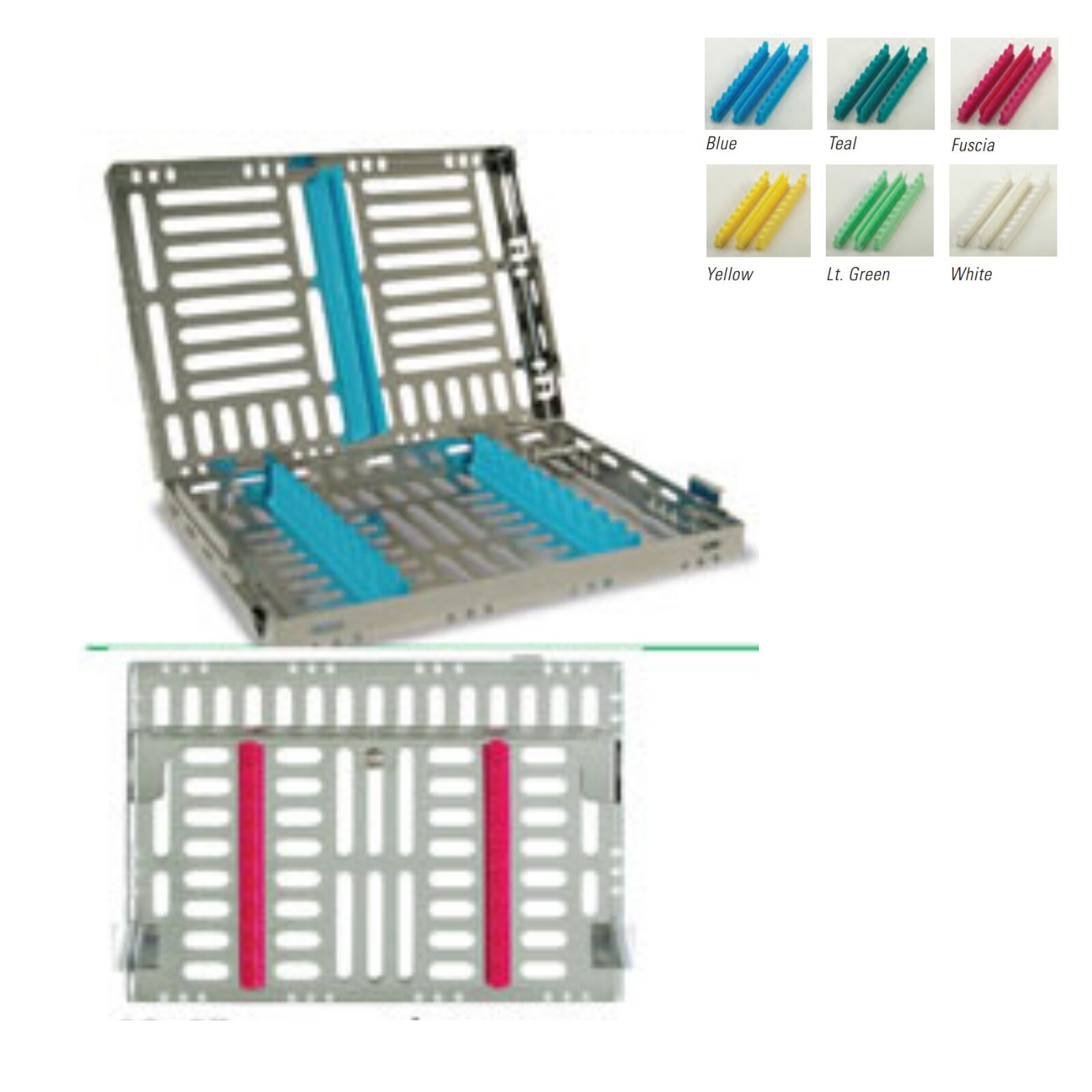 Sterilization Cassette Single Side Large 8 Instruments w/Divider Yellow product image