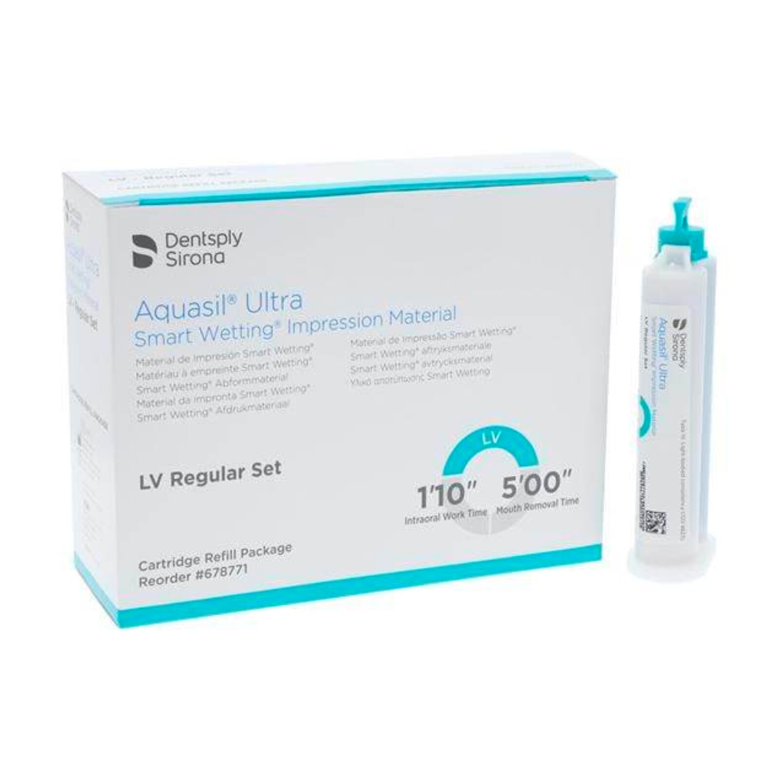 Aquasil Ultra Smart Wetting Impression Material, Cartridge Pack, Light Body, Regular Set, 50 ml, Mint, Teal, 4/Pk, 678771 thumbnail 10