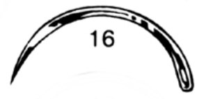 Surgical Needle Size 16 1/2 Circle Needle Stainless Steel Regular 12/Pk thumbnail 4