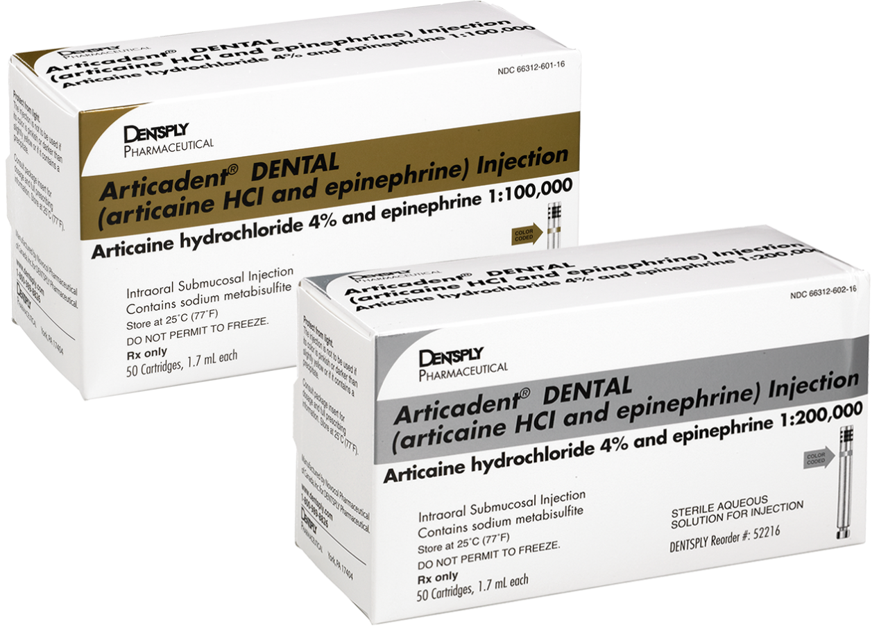 Articadent Articaine HCl 4% Epinephrine 1:100 000 1.7 mL 50/Bx thumbnail 11