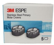 3M ESPE SS Primary Molar Crowns, E-LR-4, Lower Right Second Primary Molar, Size 4, 5 Crowns