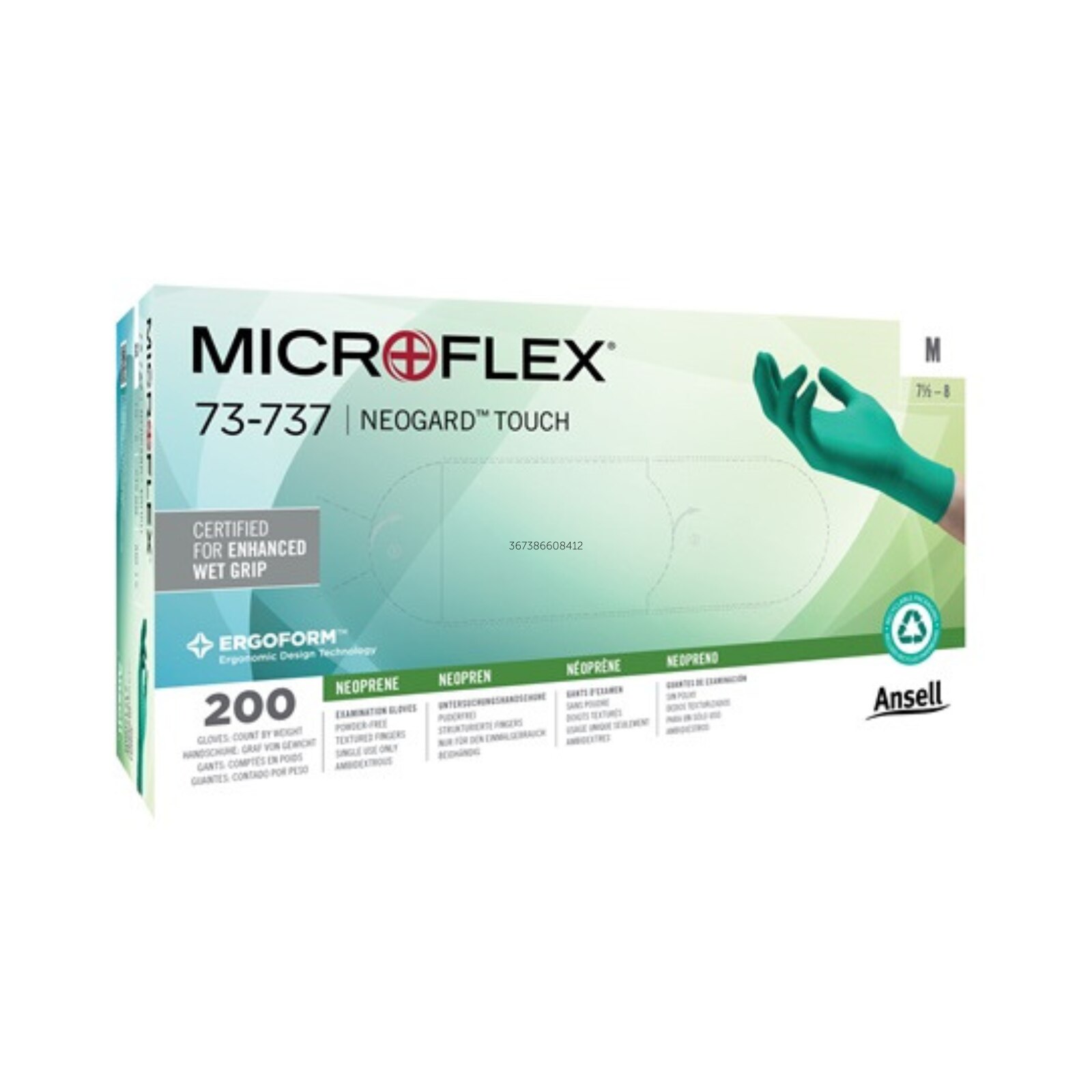 Neogard TOUCH Neoprene Gloves 200/Pk Small thumbnail 6