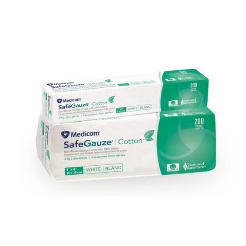 SafeGauze Premium Non-Woven Sponges, Non-Sterile, 4-Ply, 2" x 2", 4000/Pk, 4522 thumbnail 3