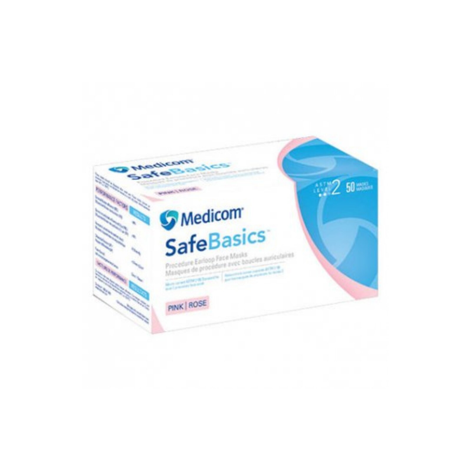 SafeBasics Procedure Earloop Masks Level-2 Pink 50/Box thumbnail 2