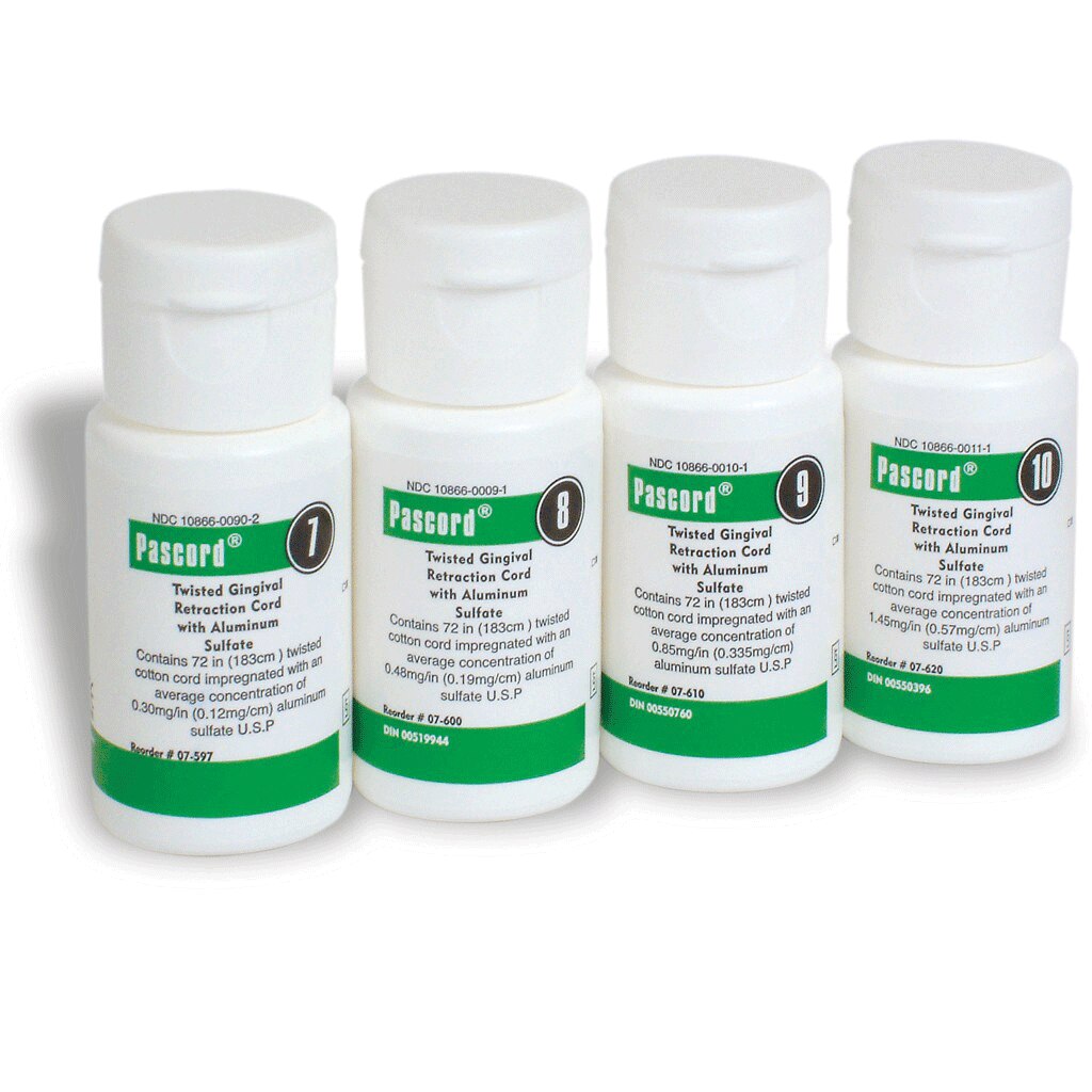 Pascord Retraction Cord, with Aluminum Sulfate, 72", Thin, # 0, 1/Pk, 07-600 thumbnail 10