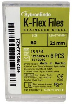 K-Flex Stainless Steel File, 21 mm, # 60, Blue, 6/Pk, 15334 product image