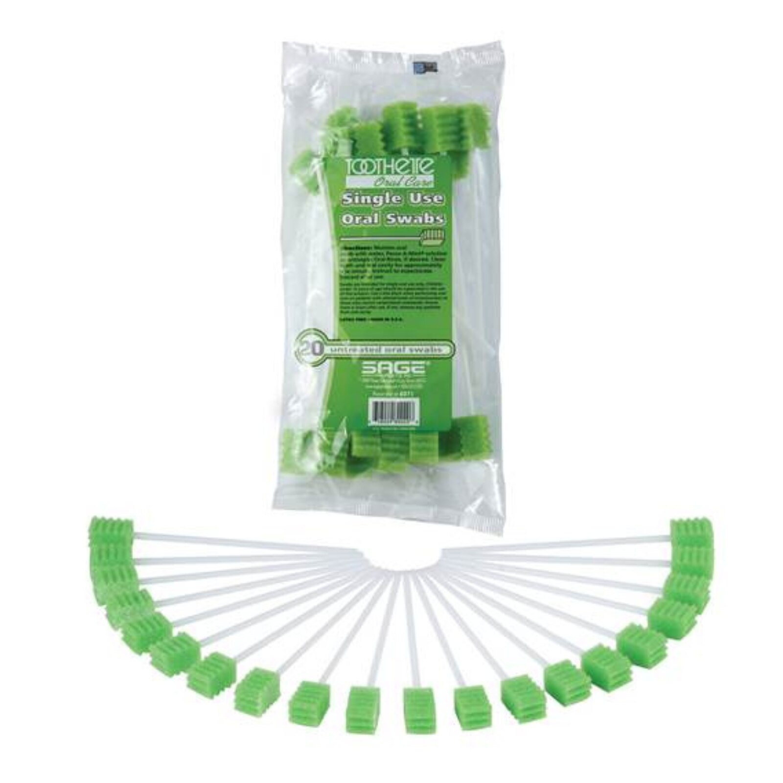 Toothette Plus Oral Swab Disposable Sodium Bicarbonate 20/Bg image