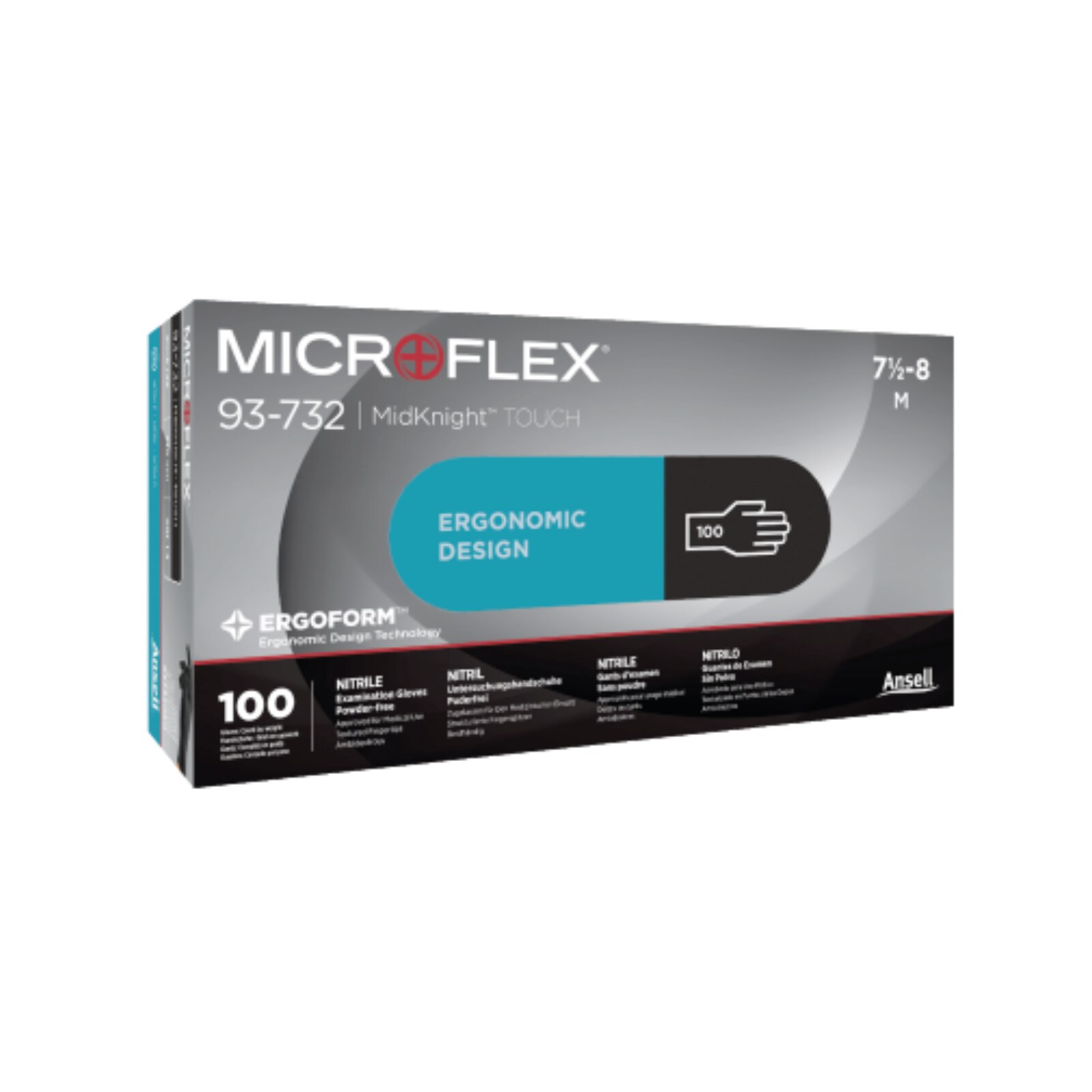 MICROFLEX MidKnight Touch Nitrile Exam Gloves Small Black Non-Sterile 100/Bx thumbnail 4