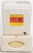 Sharps Collector Red Large 5.4 Quart w/Attached Glove Holder