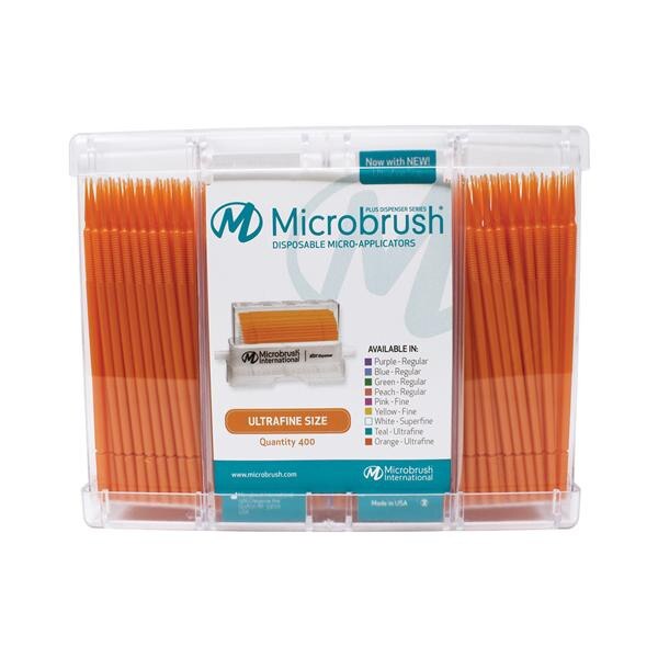 Microbrush Plus Dispenser Refill UltraFine Orange 400/Pk DC Dental
