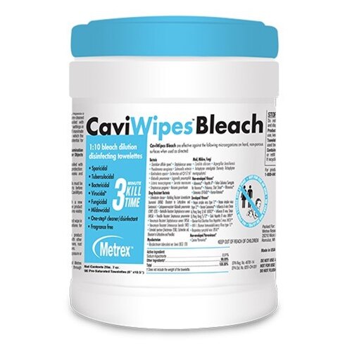 CaviWipes Bleach 6'' x 10.5 " 90/Can x 12/Cs product image