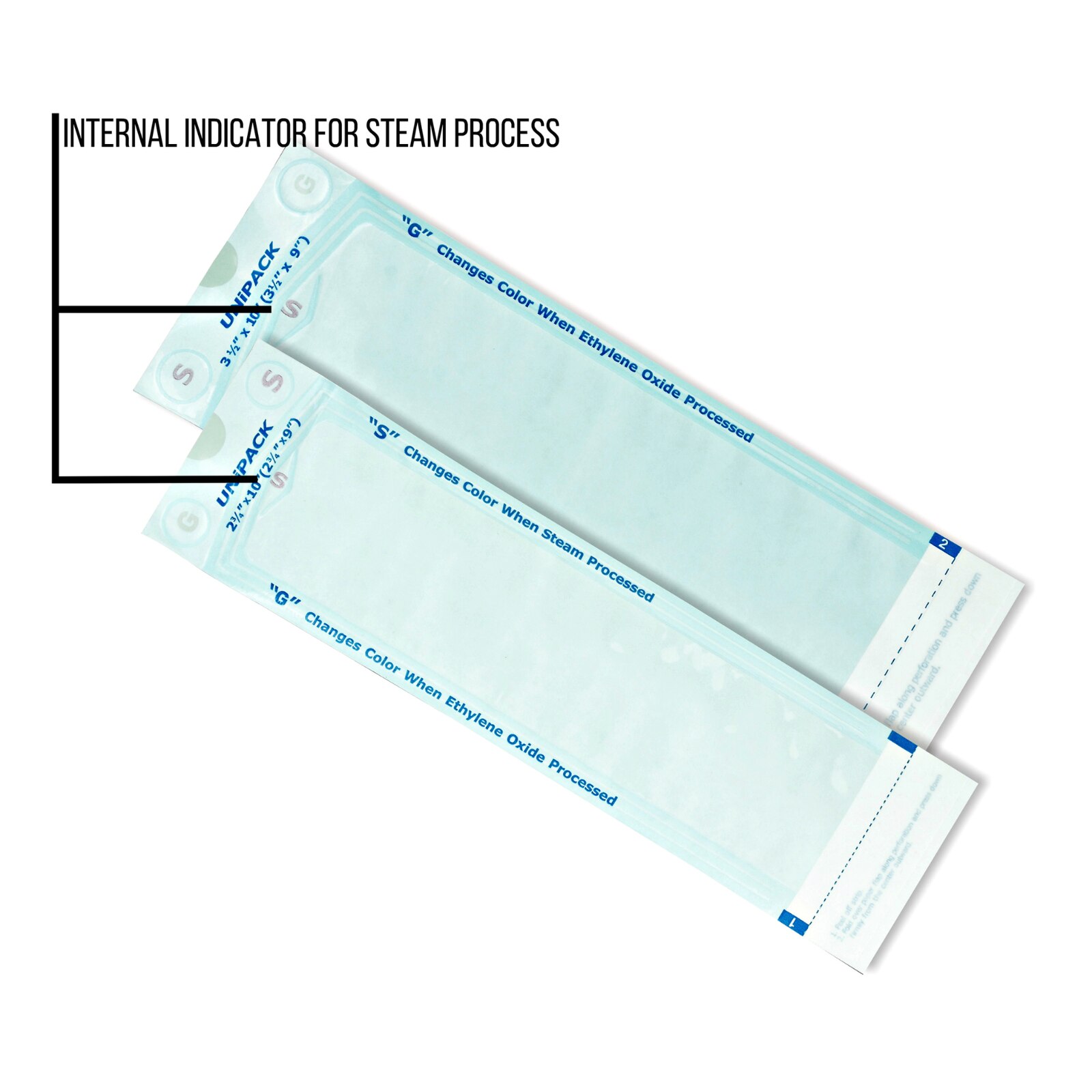 Unipack Sterilization Pouch Pouch Heat Sealed 2.25 in x 5 in 200/Bx thumbnail 5