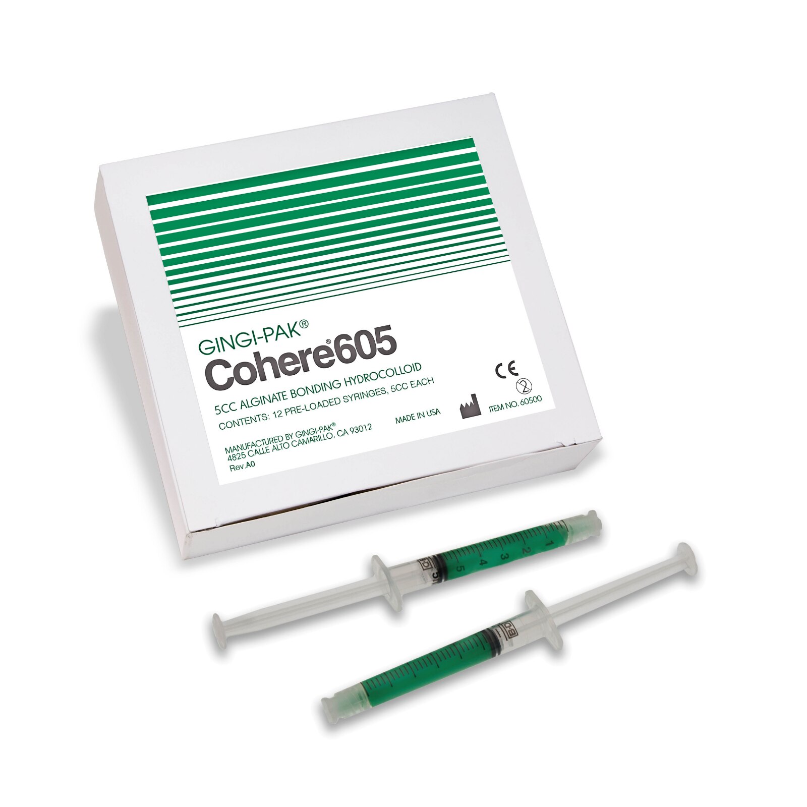 Cohere 605 Syringes Hydrocolloid 5 cc 12/Bx thumbnail 2