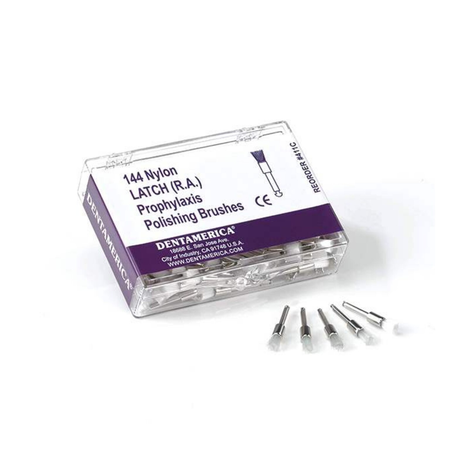 Screw Prophy Brushes, Flat, White, 144/Pk, 416 thumbnail 2