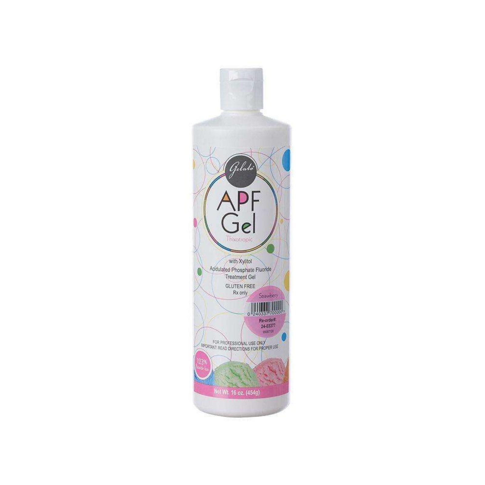 Gelato 60 Second Fluoride Gel 1.23% APF Strawberry 16oz/Bt thumbnail 7