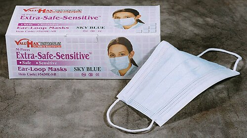 Extra-Safe Sensitive Earloop Mask Teal 50/Box, 5430E-TE thumbnail 2