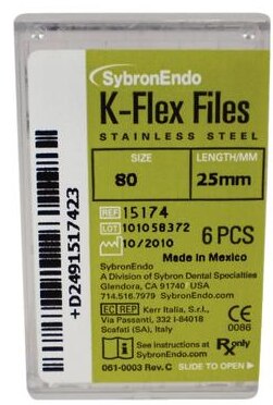 K-Flex Stainless Steel File, 25 mm, # 80, Black, 6/Pk, 15174 thumbnail 6