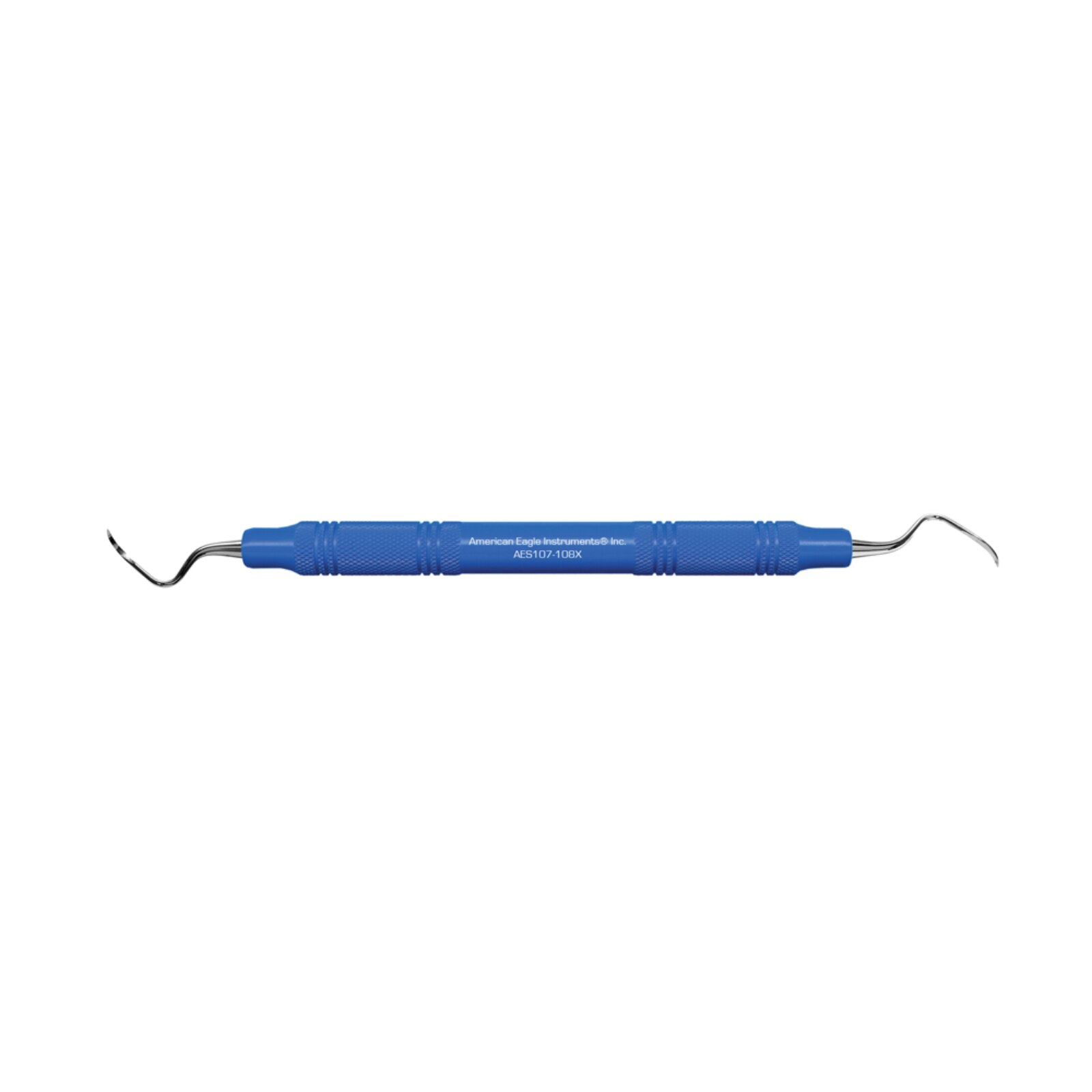 Sickle Scaler, # 107-108, Posterior, EagleLite, Resin, 3/8", Blue, 1/Pk, AES107-108X product image