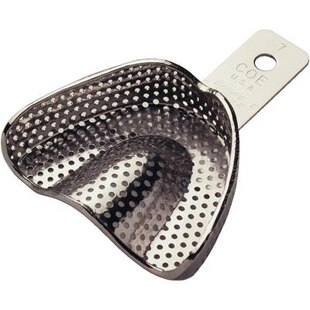 Coe Nickel-Plated Metal Perforated Regular Impression Trays, # 21, Medium, Lower, 1/Pk, 260211 thumbnail 10