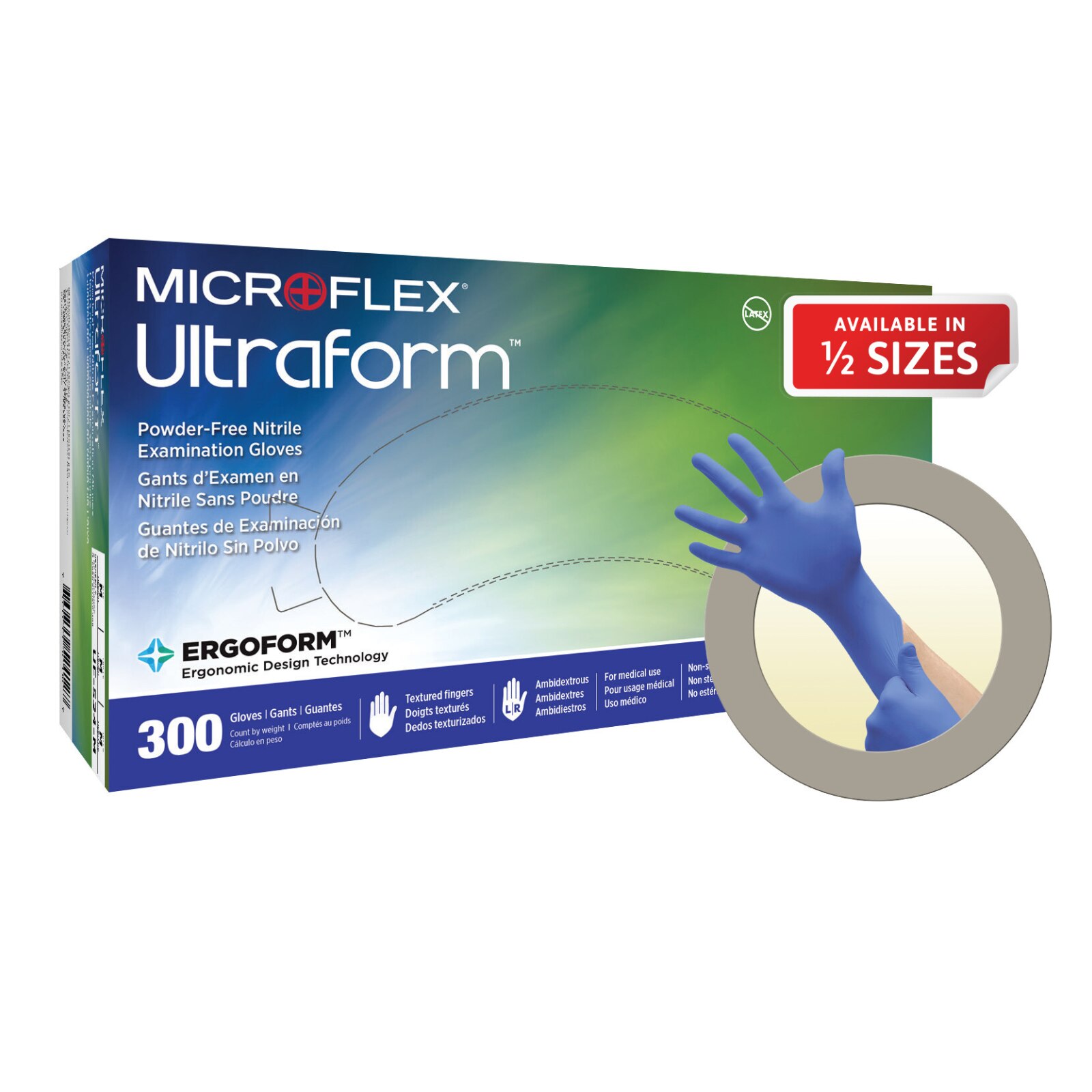 Ultraform Nitrile Gloves, Extra Small, Cobalt Blue, 300/Box, UF-524-XS thumbnail 9