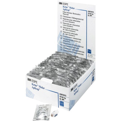 Ketac-Molar Quick Aplicap Glass Ionomer Restorative, Assorted Shades Refill, 50/Pk product image