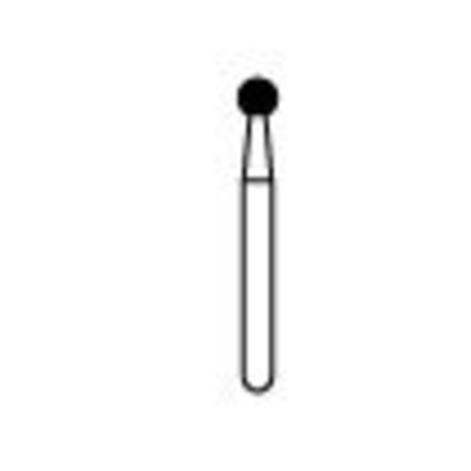 NTI Diamond Burs, FG, Round, # M801, 2.1 mm, Medium, Gray, 5/Pk, M801-021 thumbnail 5