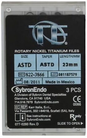 TF Twisted Files Rotary File 23 mm Nickel Titanium 3/Bx thumbnail 9