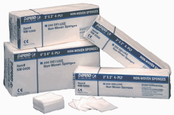 Defend Non-Woven Gauzes, Non-Sterile, 4-Ply, 2" x 2", 5000/Pk, NW0200 thumbnail 4