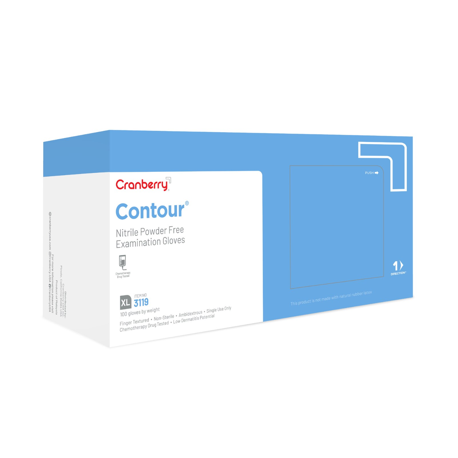 Contour PF Nitrile Gloves X-Large 100/Bx product image